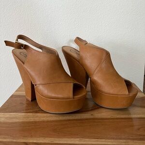 Candie's Tan Platform Shoes